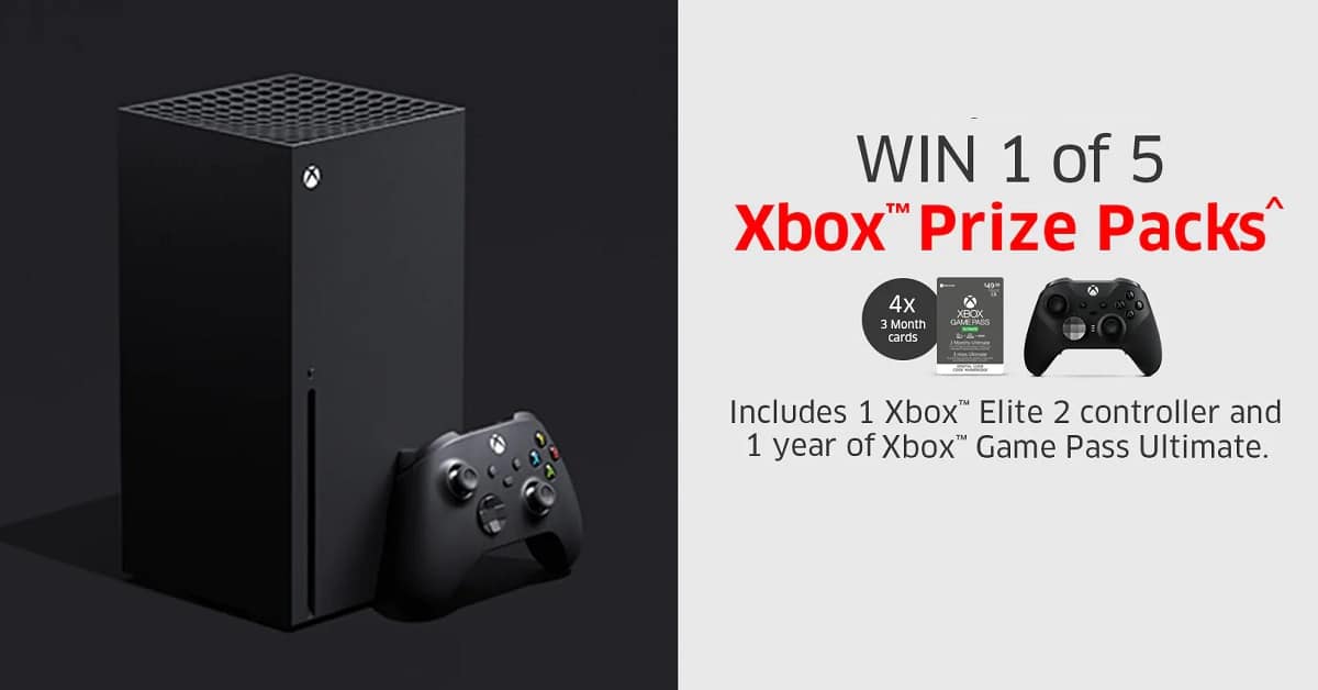 win xbox prize pack