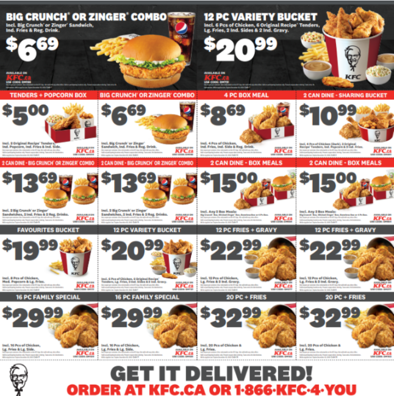 kfc coupons best deals in canada for march 2021