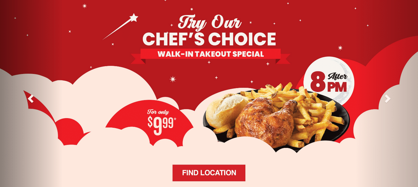 Swiss Chalet Chef's Choice Walk-In Special