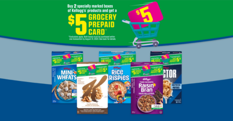Get a free 5 Grocery Gift Card from Kelloggs