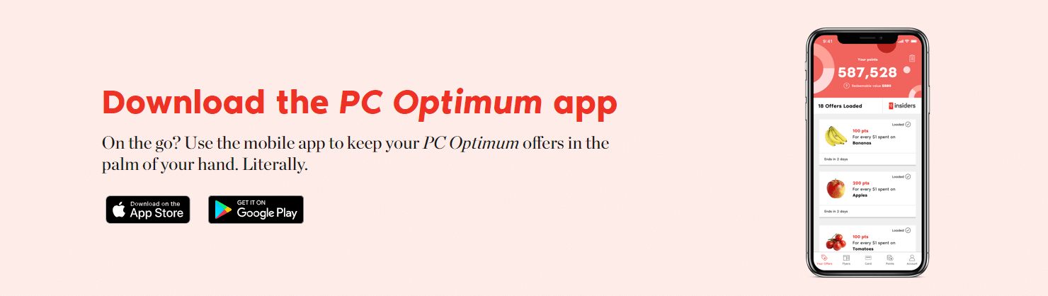 PC Optimum app