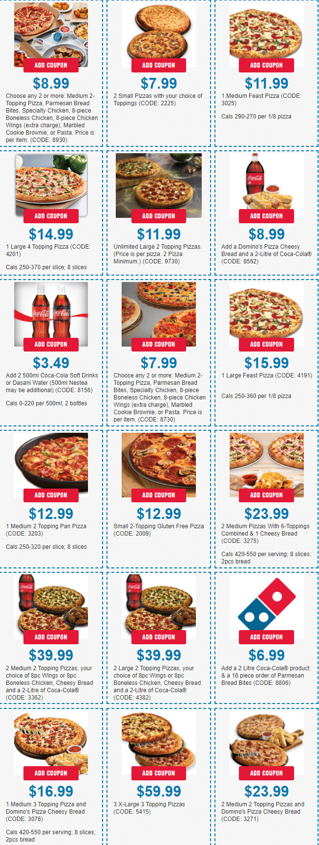 dominos coupons