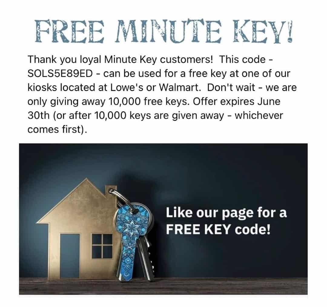 free minute key