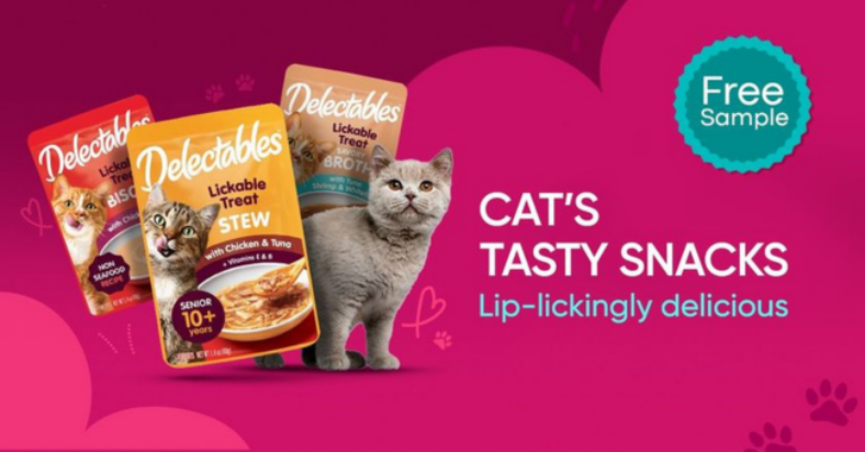 New Get 3 FREE Samples of Delectables Lickable Cat Treats
