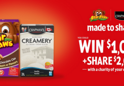 Win a 1000 Grocery Gift Card 2L Chapmans ice cream coupons Bear Paws Boxes 1