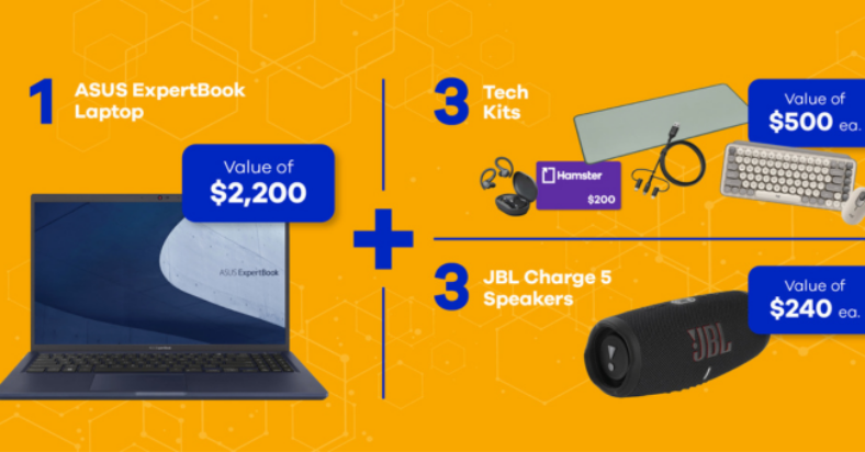 Win an ASUS ExpertBook Laptop Tech Bundles JBL Speakers