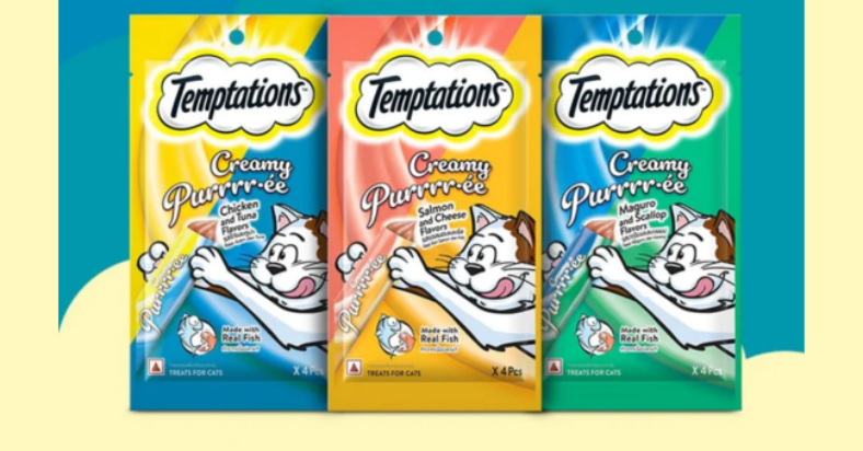 Free Samples of Temptations Creamy Purrrr.ee Cat Treats