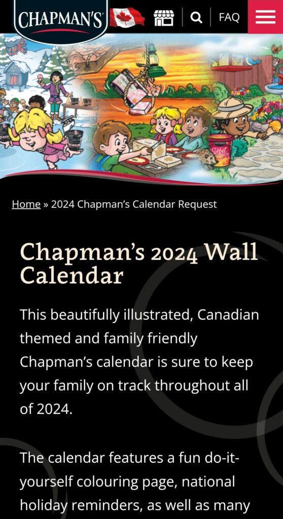 free chapman calendar