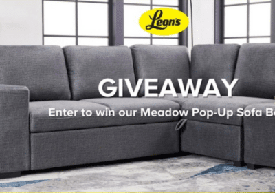 Win a 2099 Meadow 3 Pc Sectional from Leons