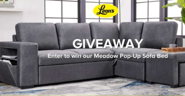 Win a 2099 Meadow 3 Pc Sectional from Leons